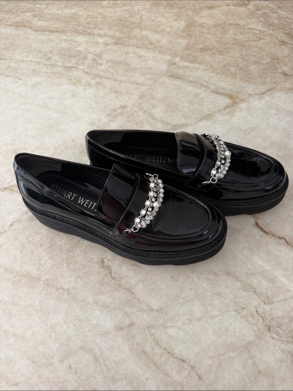 Stuart Weitzman Pearldrop Platform Loafer
